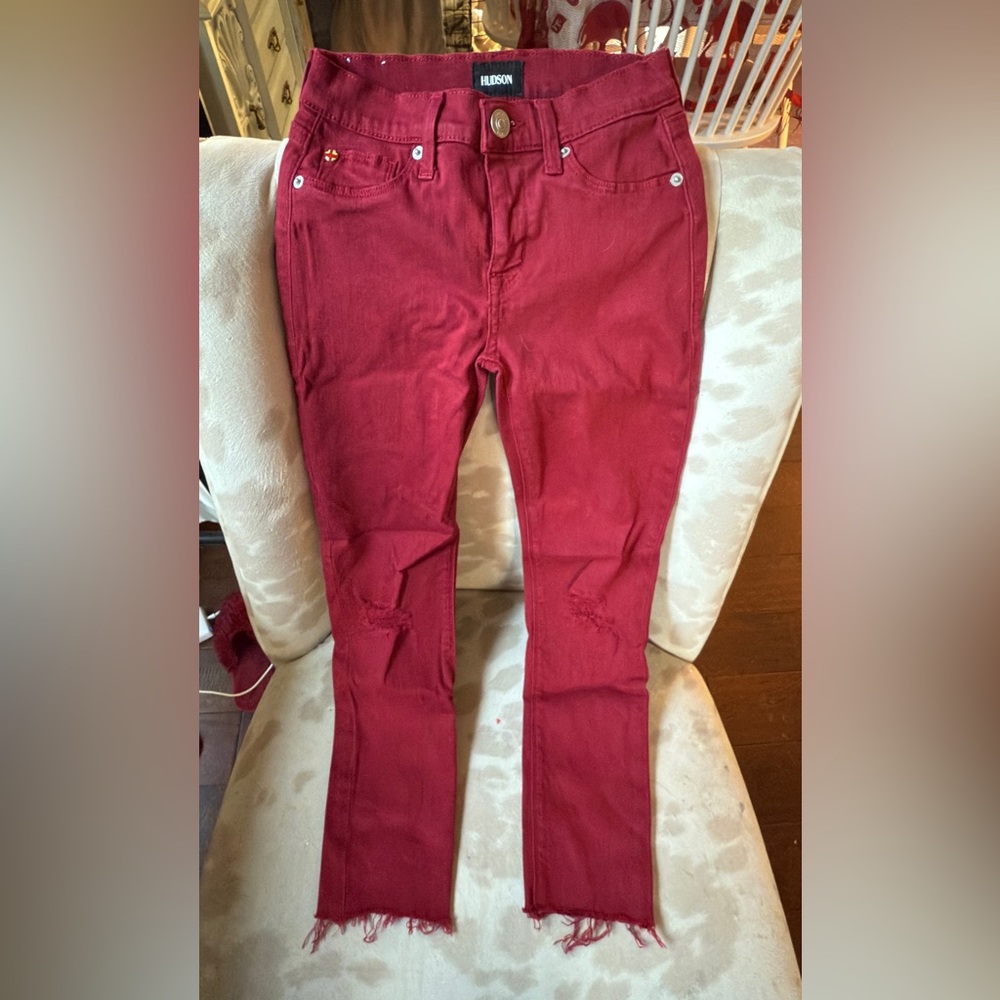 Hudson Jeans Red Skinny Jeans